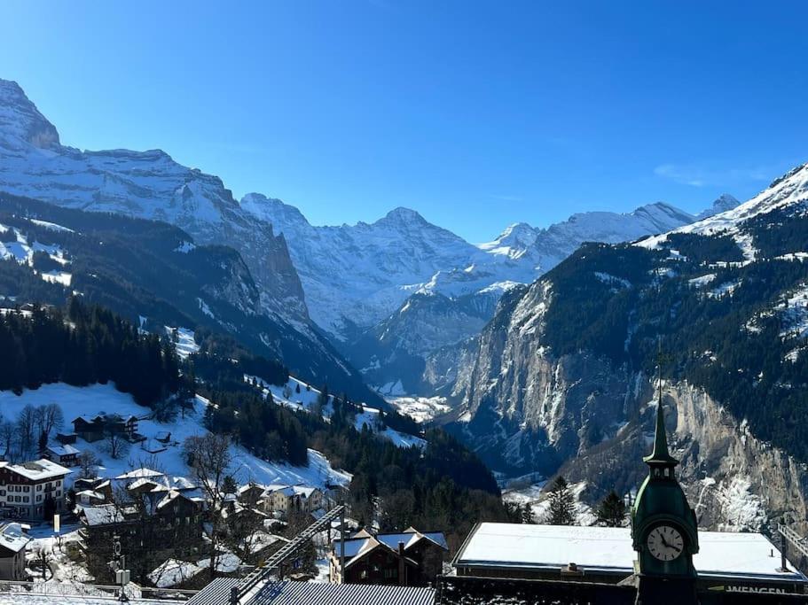 Wengen Apartment - Amazing Views, Centrally Located By Train Station Luaran gambar